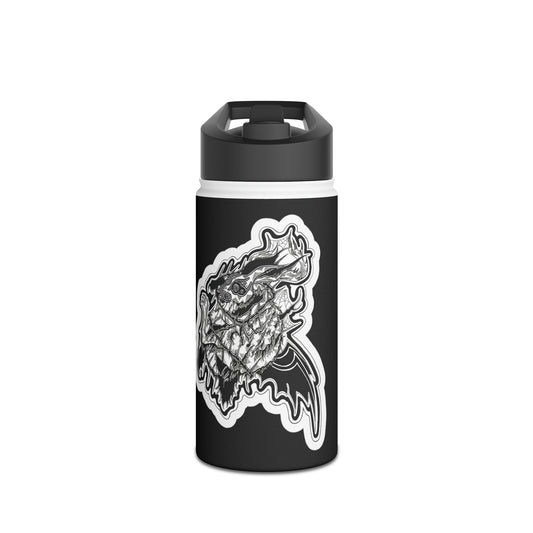 "Bounce" Inktober 2023 Stainless Steel Water Bottle, Standard Lid