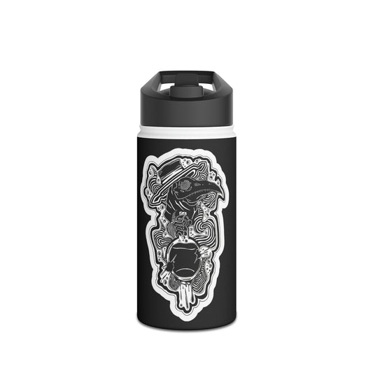 "Drip" Inktober 2023 Stainless Steel Water Bottle, Standard Lid