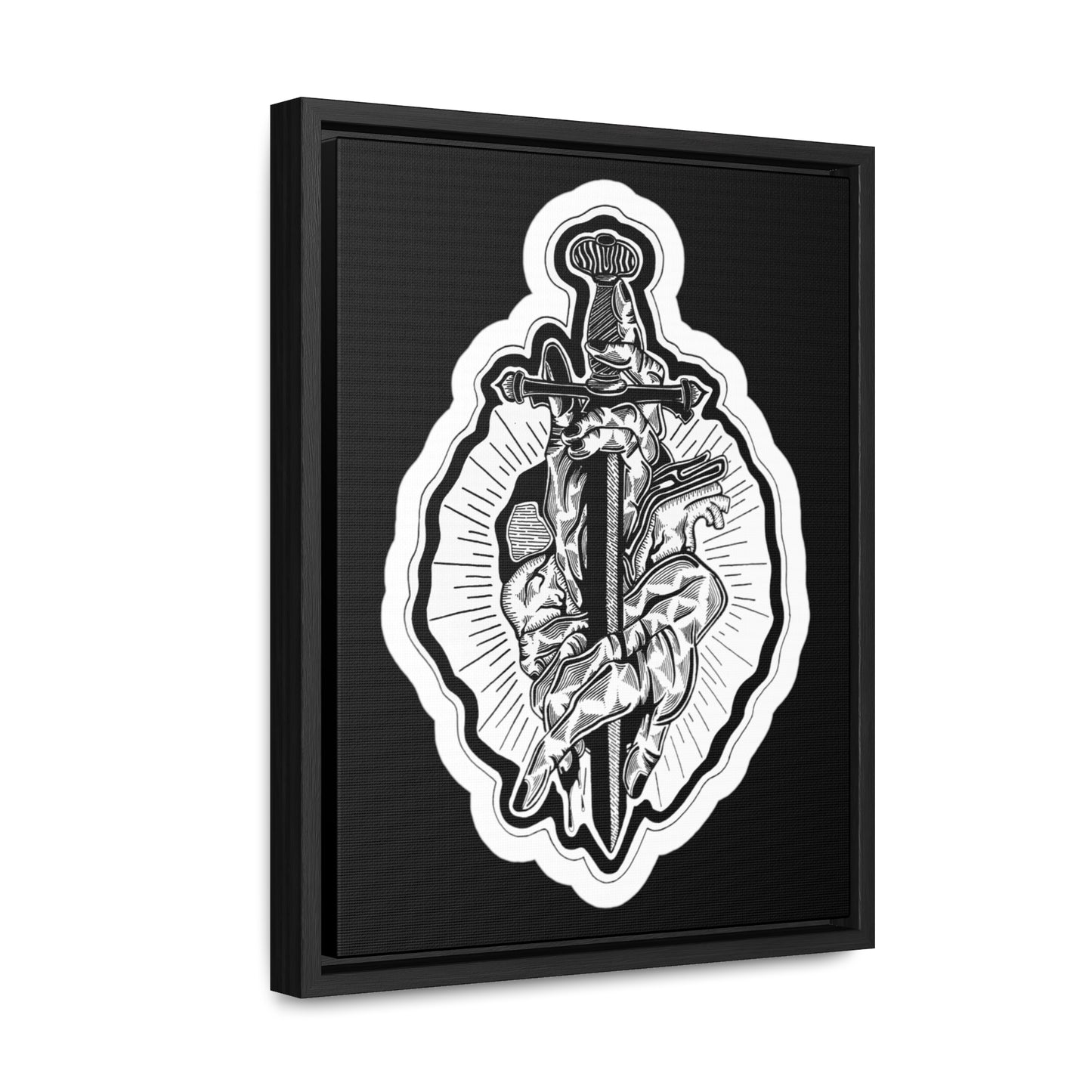 "Dagger" Inktober 2023 Gallery Canvas Wraps, Vertical Frame