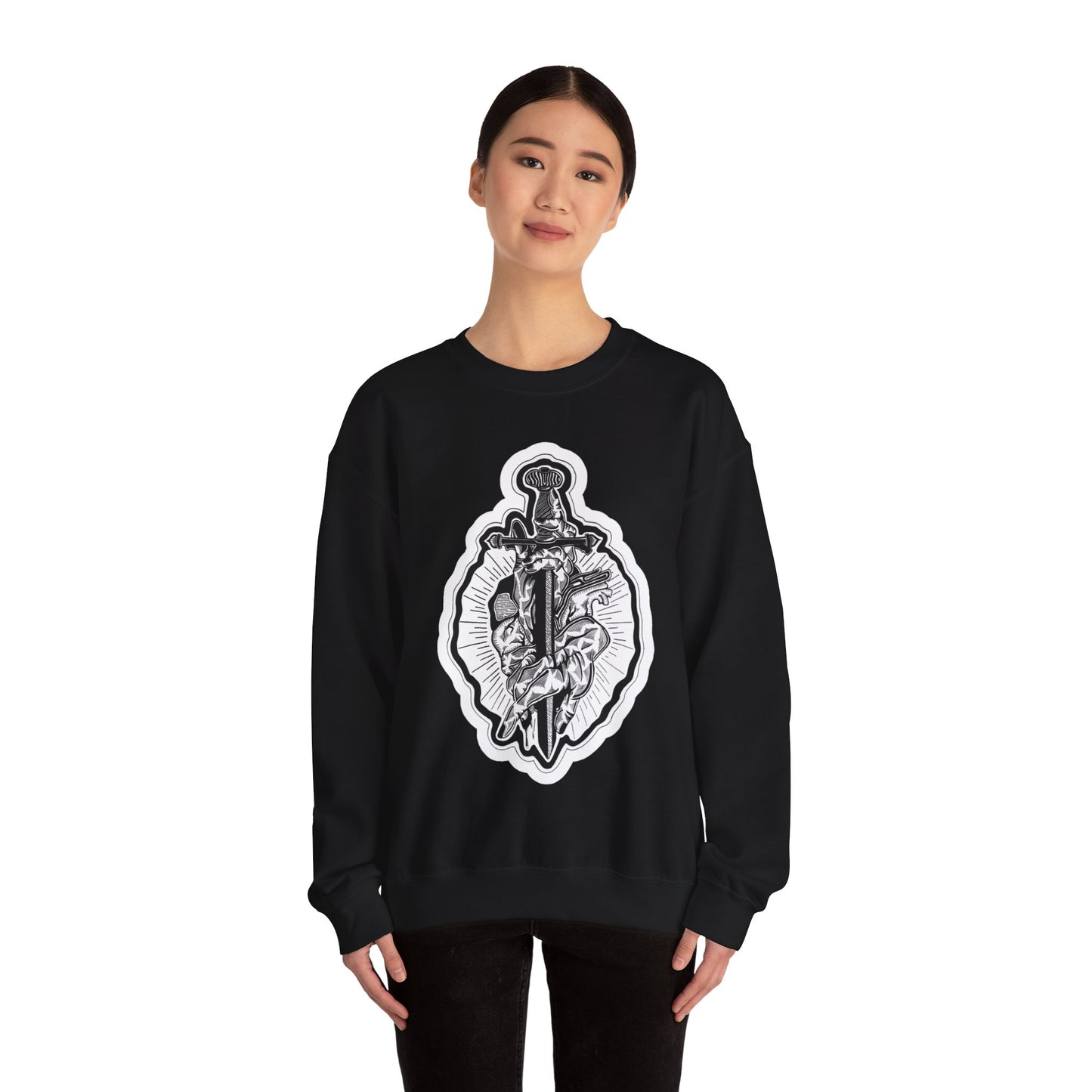 "Dagger" Inktober 2023 Unisex Heavy Blend™ Crewneck Sweatshirt