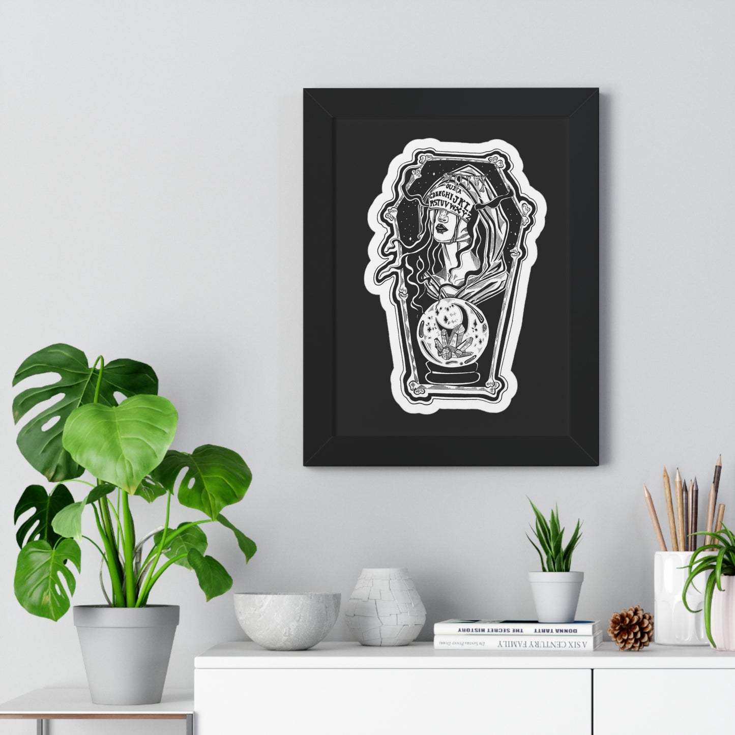 "Fortune" Inktober 2023 Framed Vertical Poster