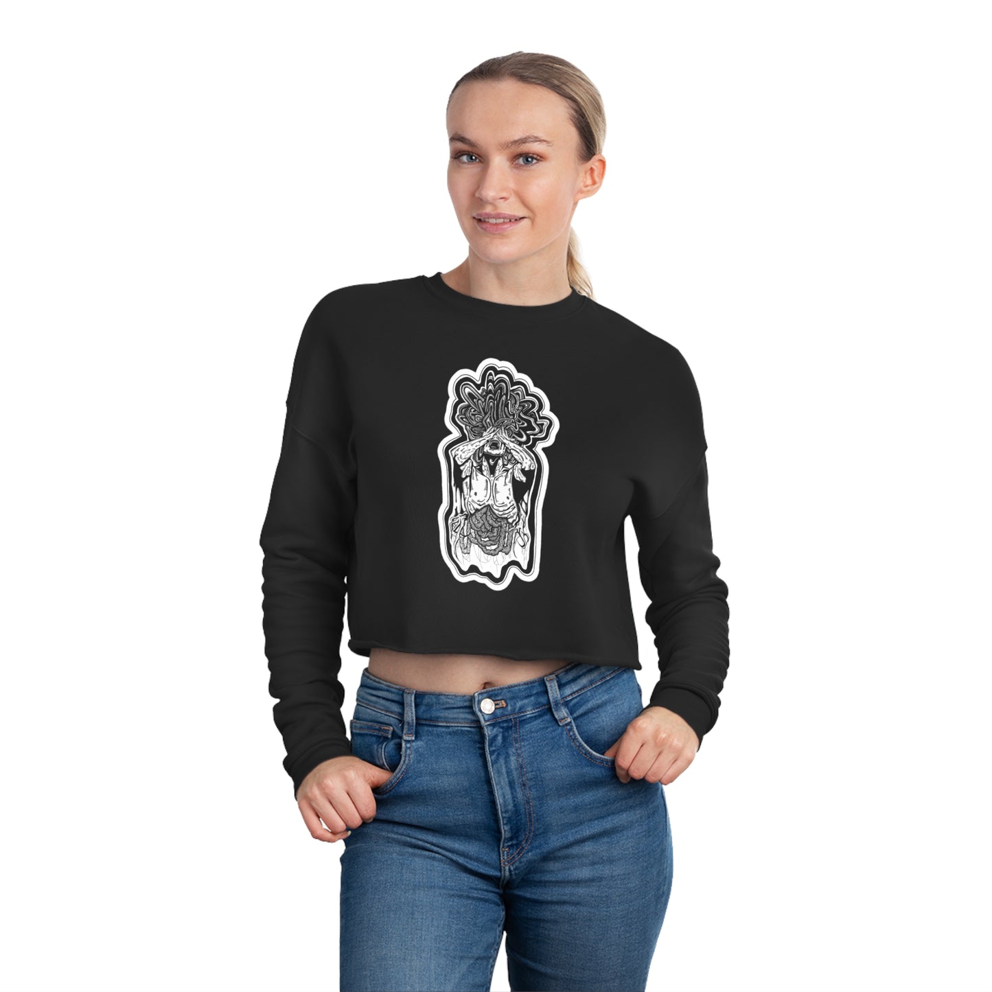 "Dream" Inktober 2023 Women's Cropped Sweatshirt