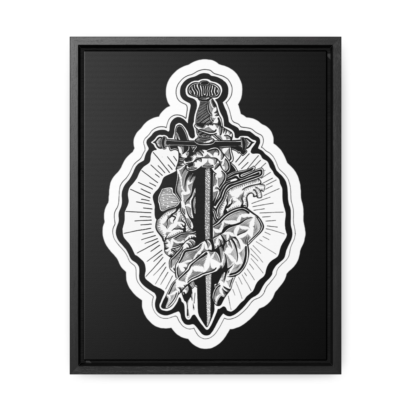 "Dagger" Inktober 2023 Gallery Canvas Wraps, Vertical Frame