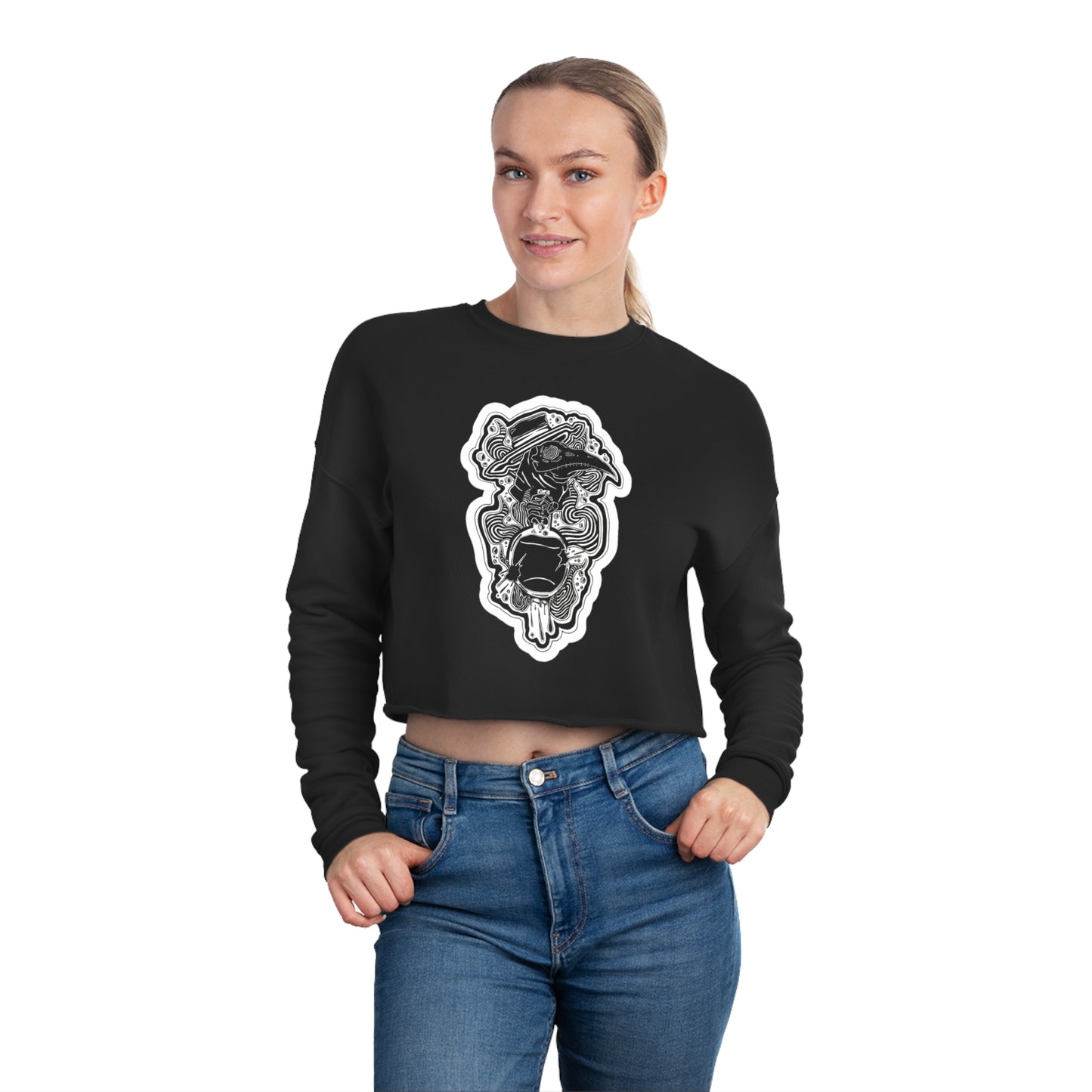 "Drip" Inktober 2023 Women's Cropped Sweatshirt