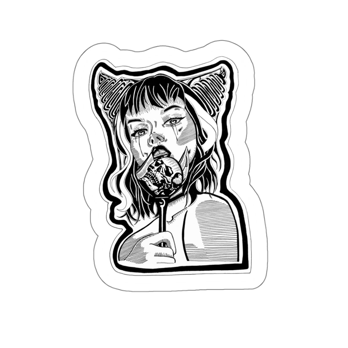 "Demon" Inktober 2023 Kiss-Cut Stickers