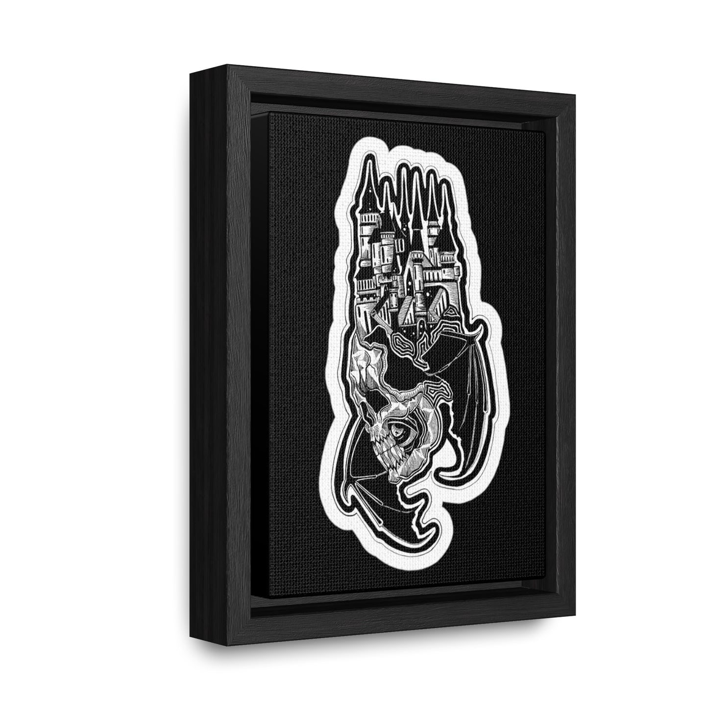 "Castle" Inktober 2023 Gallery Canvas Wraps, Vertical Frame