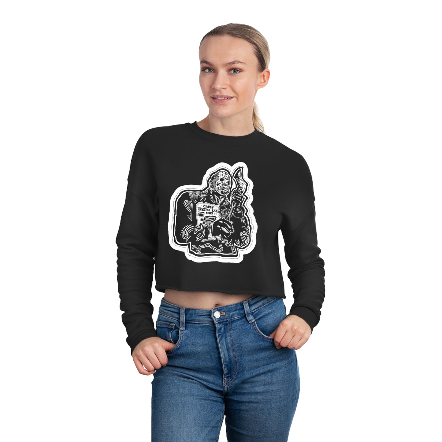 "Map" Inktober 2023 Women's Cropped Sweatshirt