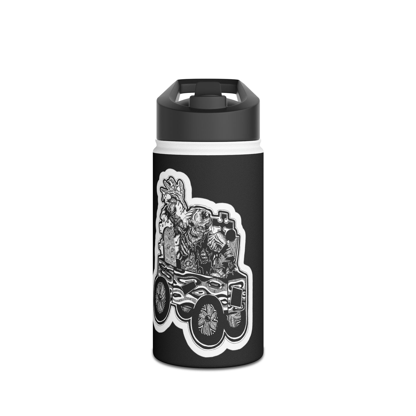 "Wander" Inktober 2023 Stainless Steel Water Bottle, Standard Lid