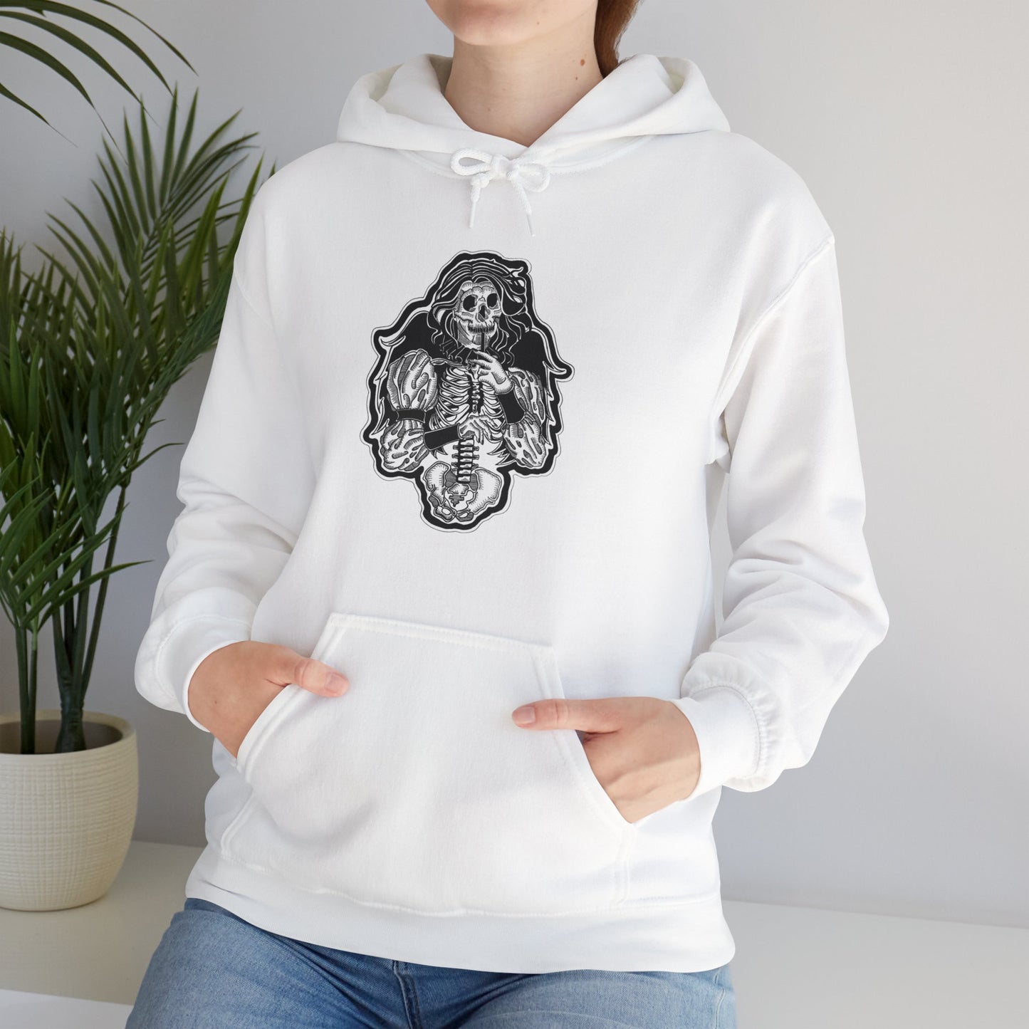 "Angel" Inktober 2023 Unisex Heavy Blend™ Hooded Sweatshirt