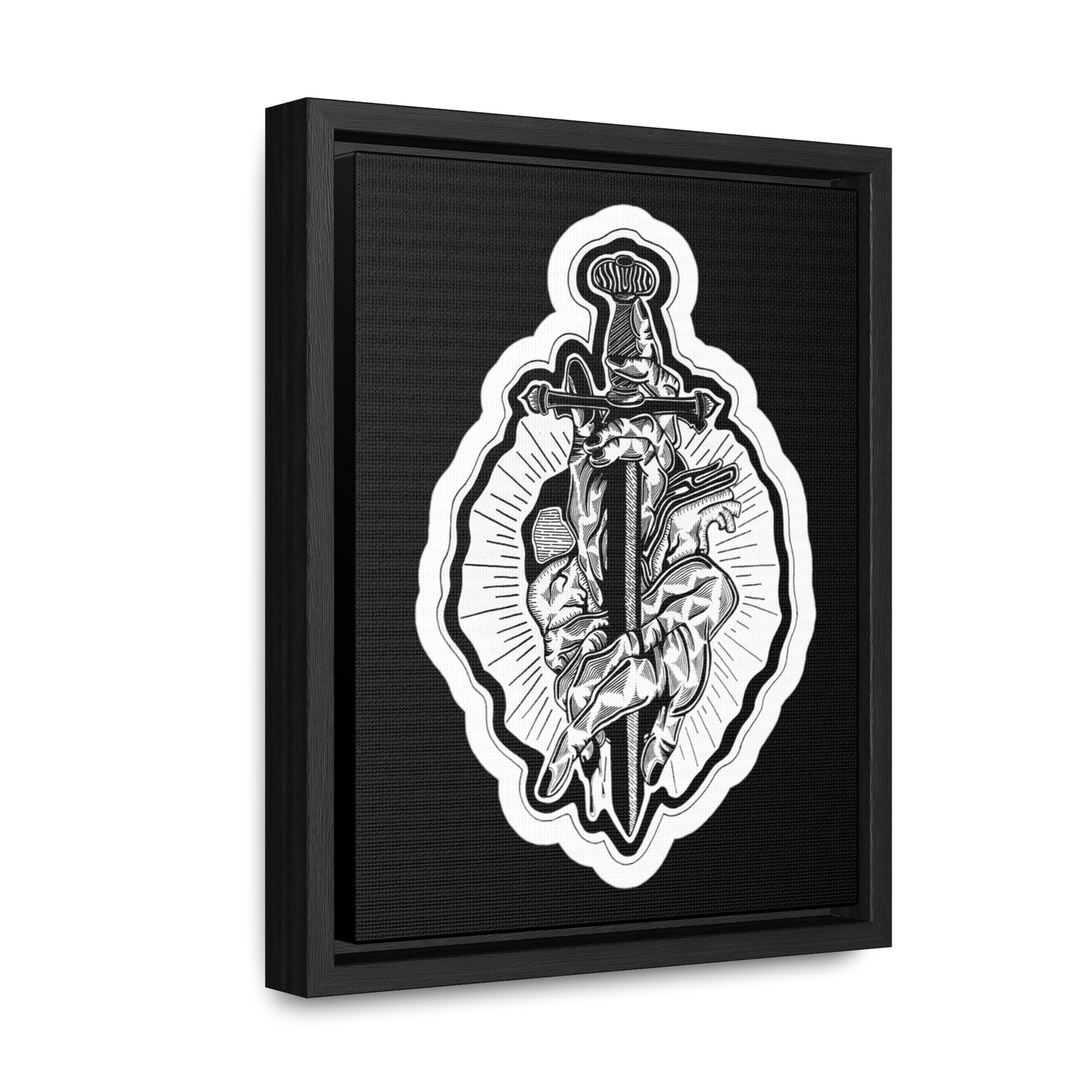 "Dagger" Inktober 2023 Gallery Canvas Wraps, Vertical Frame