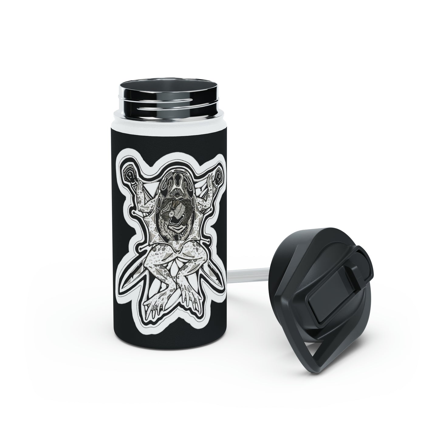 "Toad" Inktober 2023 Stainless Steel Water Bottle, Standard Lid