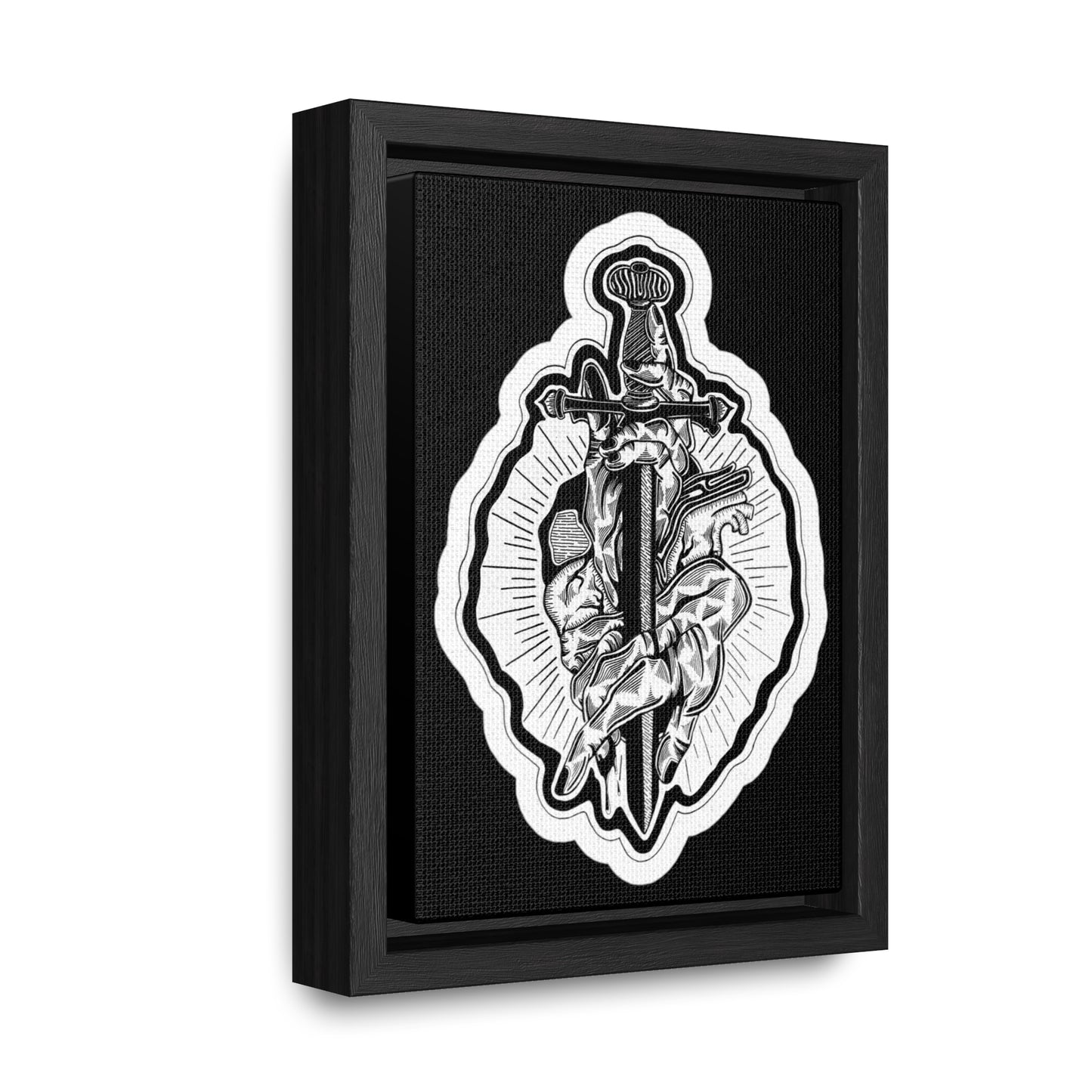 "Dagger" Inktober 2023 Gallery Canvas Wraps, Vertical Frame