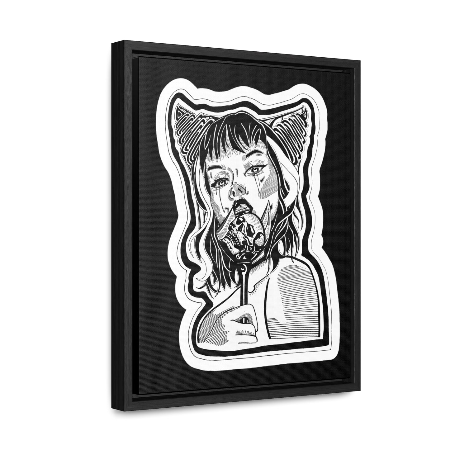 "Demon" Inktober 2023 Gallery Canvas Wraps, Vertical Frame