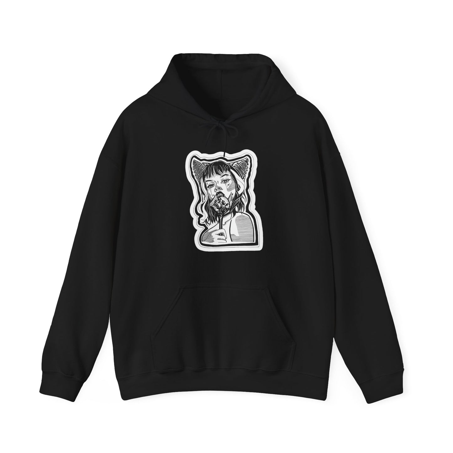 "Demon" Inktober 2023 Unisex Heavy Blend™ Hooded Sweatshirt