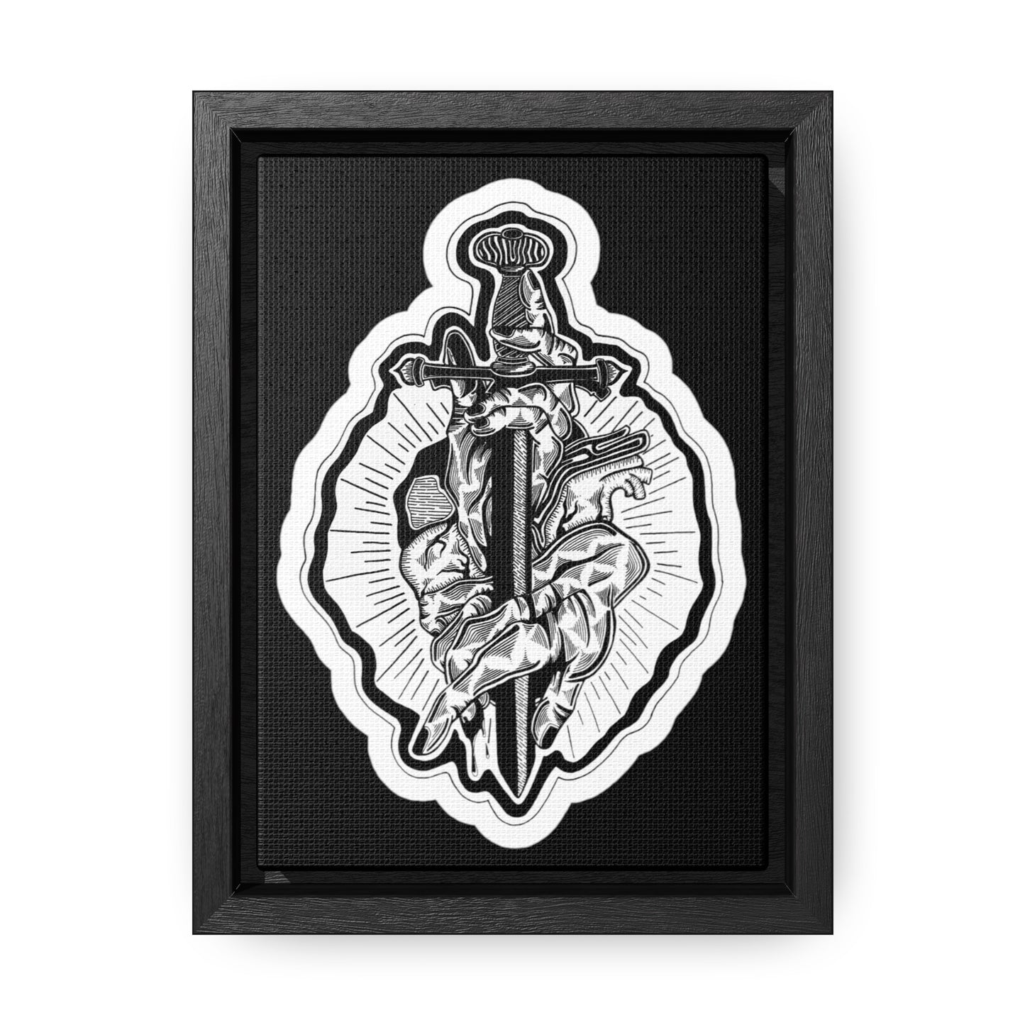 "Dagger" Inktober 2023 Gallery Canvas Wraps, Vertical Frame