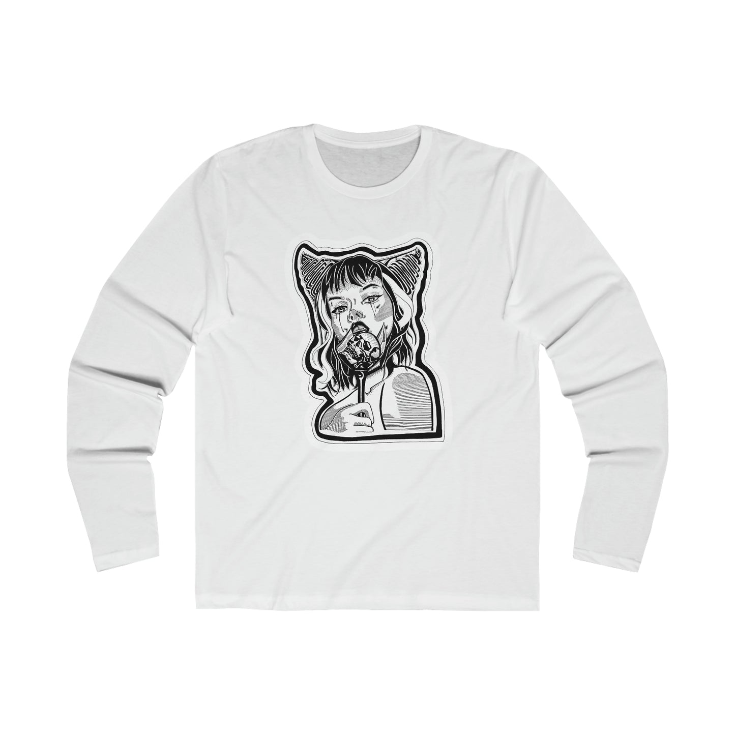 "Demon" Inktober 2023 Men's Long Sleeve Crew Tee