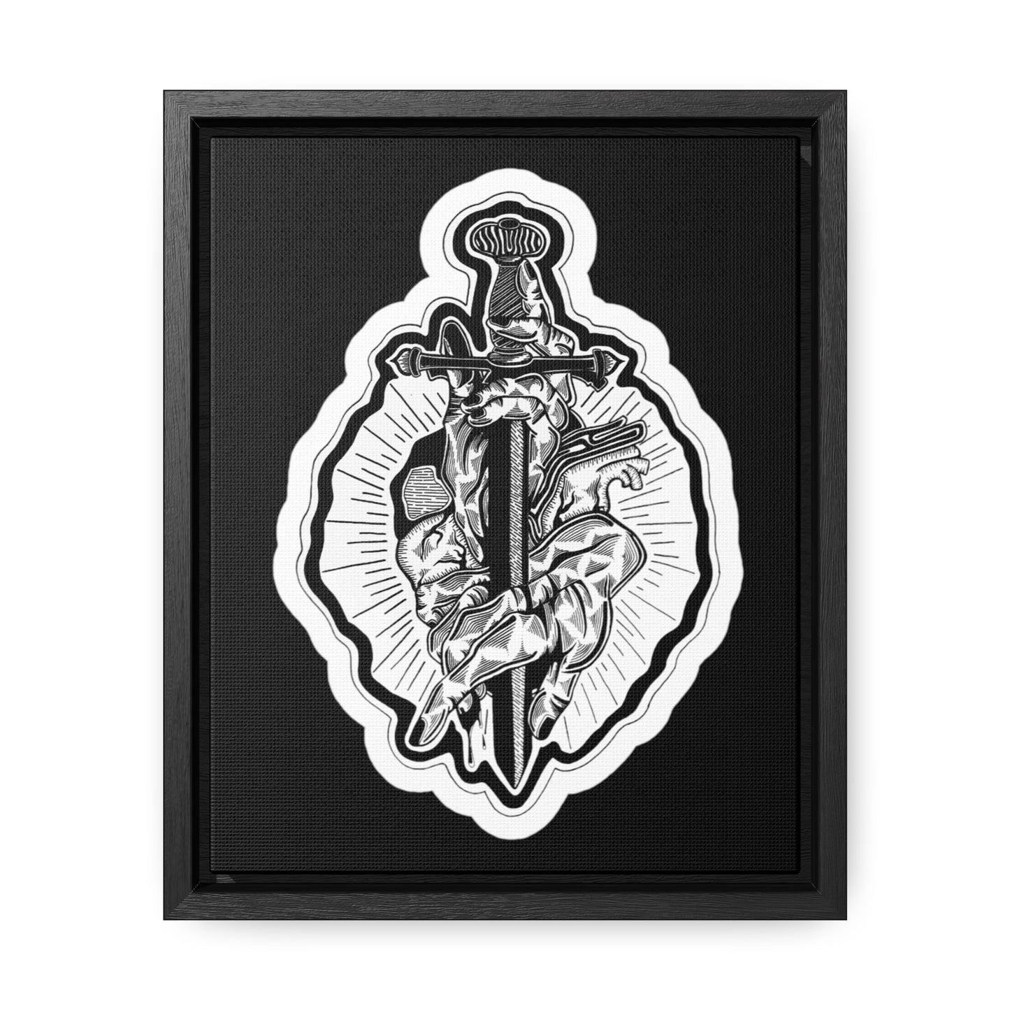 "Dagger" Inktober 2023 Gallery Canvas Wraps, Vertical Frame