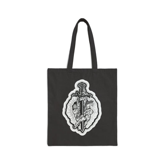 "Dagger" Inktober 2023 Cotton Canvas Tote Bag