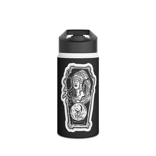 "Fortune" Inktober 2023 Stainless Steel Water Bottle, Standard Lid