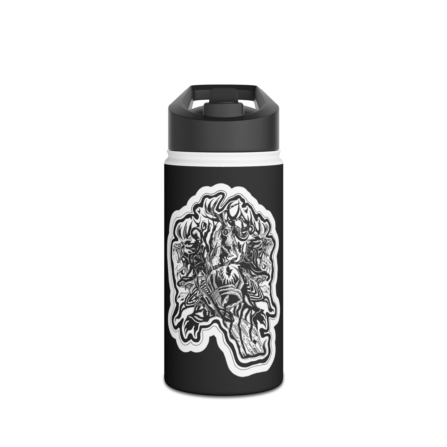 "Path" Inktober 2023 Stainless Steel Water Bottle, Standard Lid