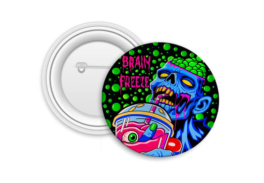 “Brain Freeze” 2.25in Pinback Button