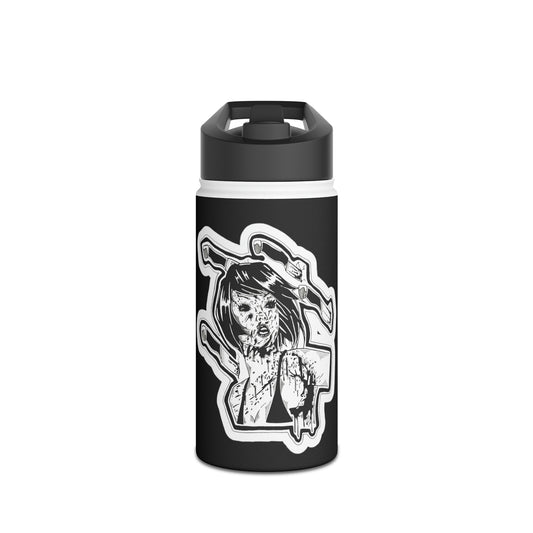 "Dodge" Inktober 2023 Stainless Steel Water Bottle, Standard Lid